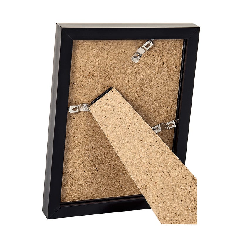 أبس سيمبلز مجموعة إطار صورة 4x6 صورة من 10 صور عرض 3.5x5 مع حصيرة أو 4x6 بدون حصيرة إطارات متعددة الصور ملصقة للجدار أو الطاولة معروضة أسود - Image 3