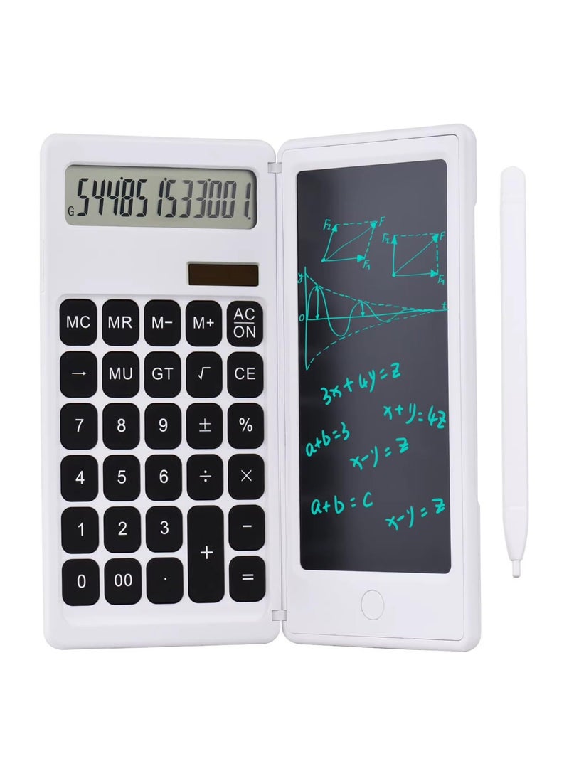 DS-2807 Smart Calculator with LCD Writing Tablet and Stylus – Dual Screen, Solar & Battery Powered - Image 1