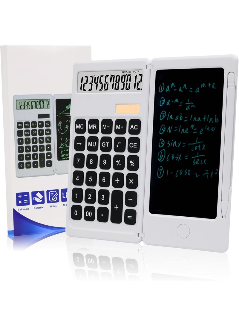 DS-2807 Smart Calculator with LCD Writing Tablet and Stylus – Dual Screen, Solar & Battery Powered - Image 2