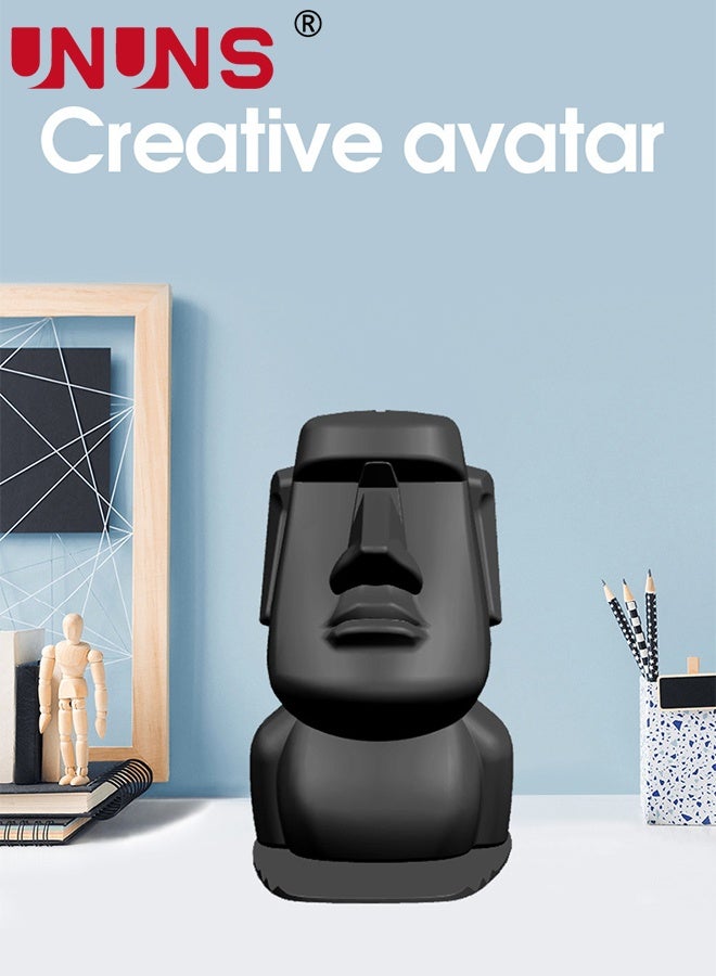 UNUNS 3 in 1 Glasses Holder Stand,Abstract Statue Shaped Phone Holder Money Saving Box Unique Eyeglasses Display Stands,Phone Mount Eyewear Holder Money Bank Saving Box for Home Office Decor Gift,Black - Image 5