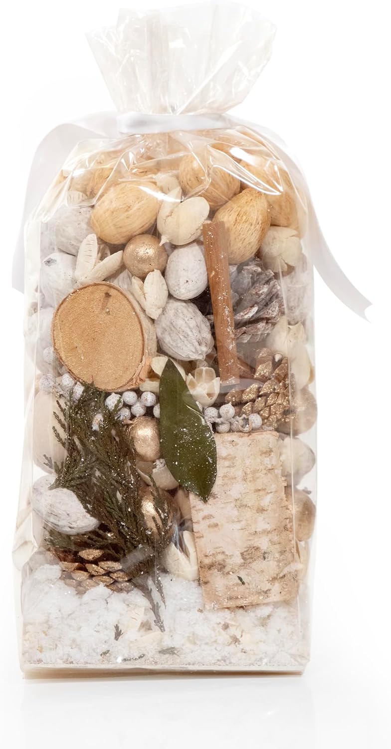 ANDALUCA Frosted Pine Winter Pinecone Fragrance Potpourri (Winter White) - Image 3