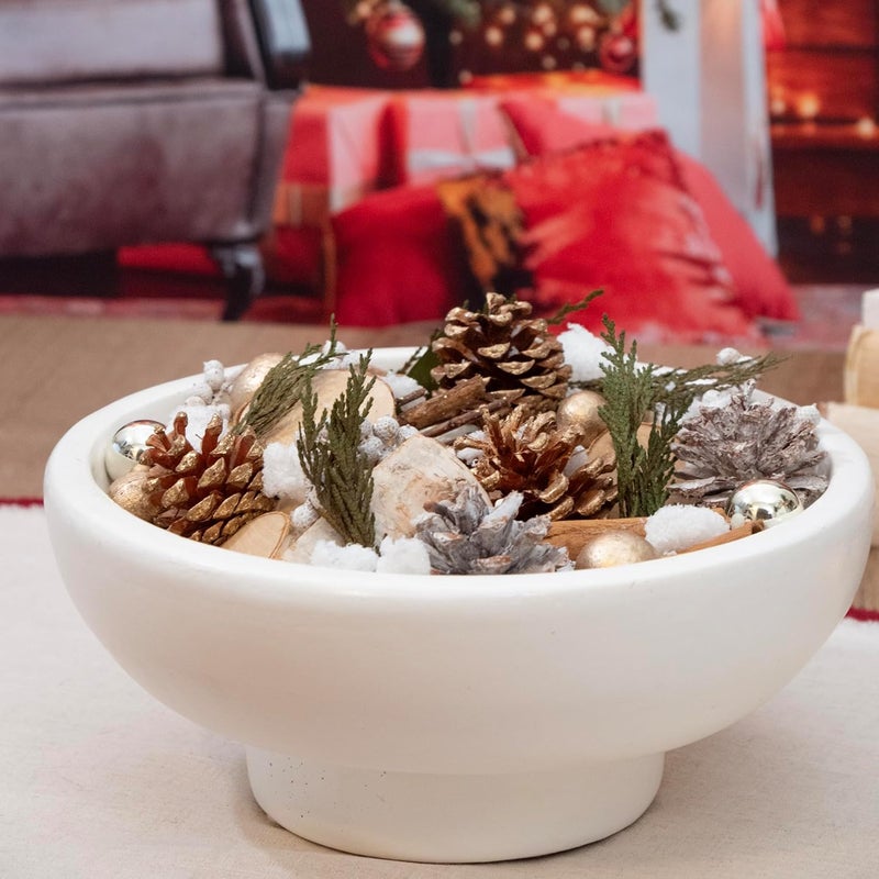 ANDALUCA Frosted Pine Winter Pinecone Fragrance Potpourri (Winter White) - Image 4