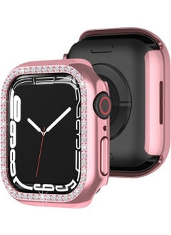Techmaster Apple Watch 5 6 44MM Compatible Single Row Shiny Stone Rubber Case Cover  - Image 1
