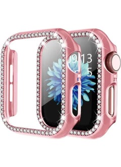 Techmaster Apple Watch 5 6 44MM Compatible Single Row Shiny Stone Rubber Case Cover  - Image 2