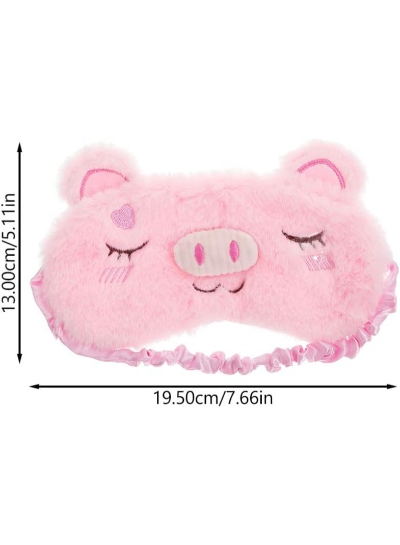 Cute Cartoon Plush Sleep Mask for Kids and Adults Soft Comfortable Light Blocking Eye Mask Elastic Sleeping Mask for Night Nap - Image 2