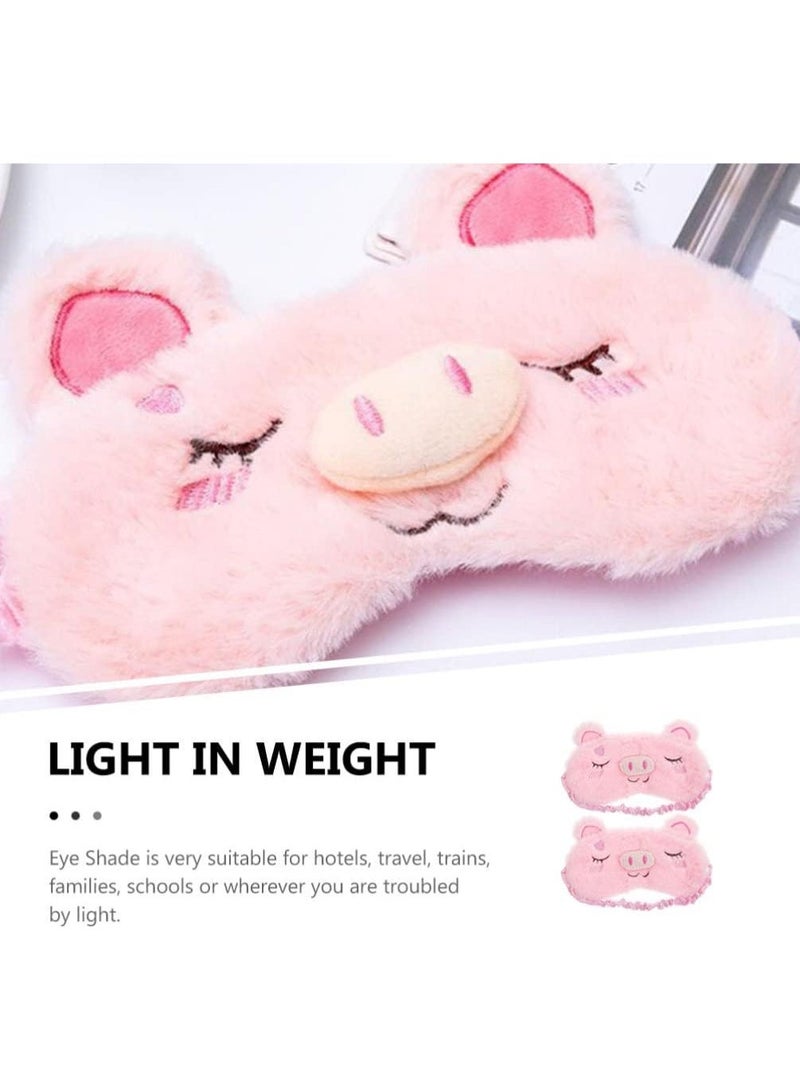 Cute Cartoon Plush Sleep Mask for Kids and Adults Soft Comfortable Light Blocking Eye Mask Elastic Sleeping Mask for Night Nap - Image 3