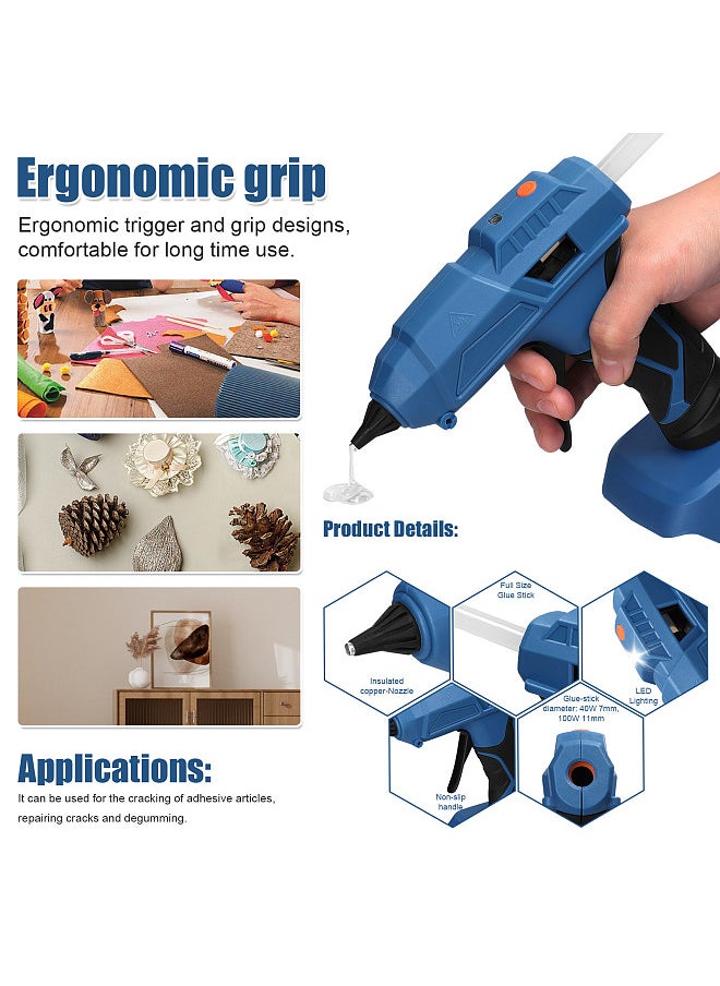 Generic Professional Cordless Hot Melt Glue Machine Portable Home Use Hot Melt Glue Machine Craft DIY Repairing Tool Kits with GlueSticks  - Image 4