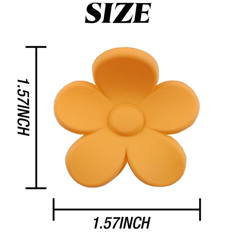 ROYHOO 20PCS 1.57inch Cute Flower Claw Clips, Small Jaw Clips for Women Girls Thin/Medium/Thick Hair, 10 Colors Nonslip Strong Hold Clamps Catch Barrettes Hair Accessories - Image 2