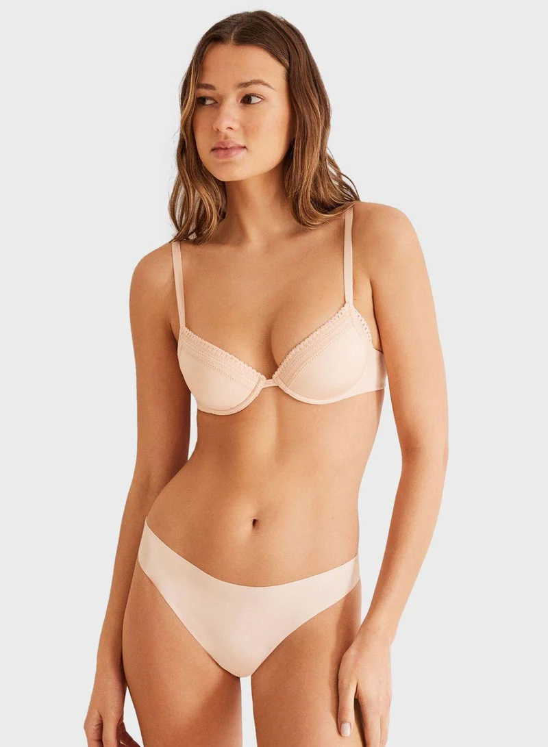 ومن سيكريت Strappy Cami Plunge Padded Bra