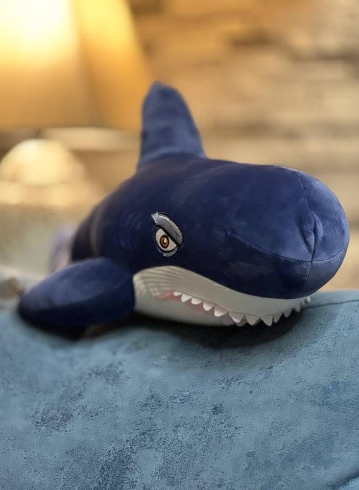 UNIVERSAL TOYS 28-Inch Angry Shark Plush Toy - Realistic & Fun Ocean Animal Doll | Soft & Durable Stuffed Shark for Kids & Adults | Perfect for Playtime, Decor & Gift | Fierce & Cuddly Companion  - Image 2