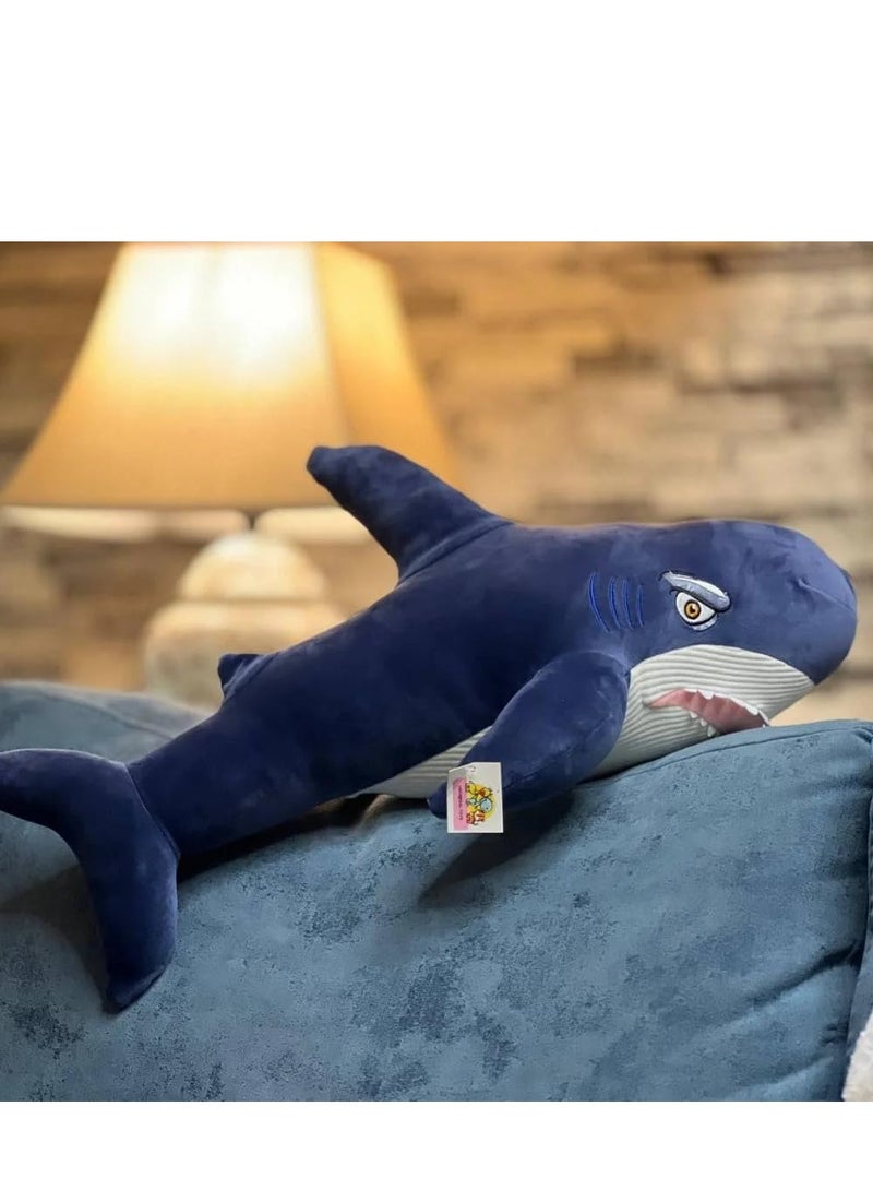 UNIVERSAL TOYS 28-Inch Angry Shark Plush Toy - Realistic & Fun Ocean Animal Doll | Soft & Durable Stuffed Shark for Kids & Adults | Perfect for Playtime, Decor & Gift | Fierce & Cuddly Companion  - Image 3