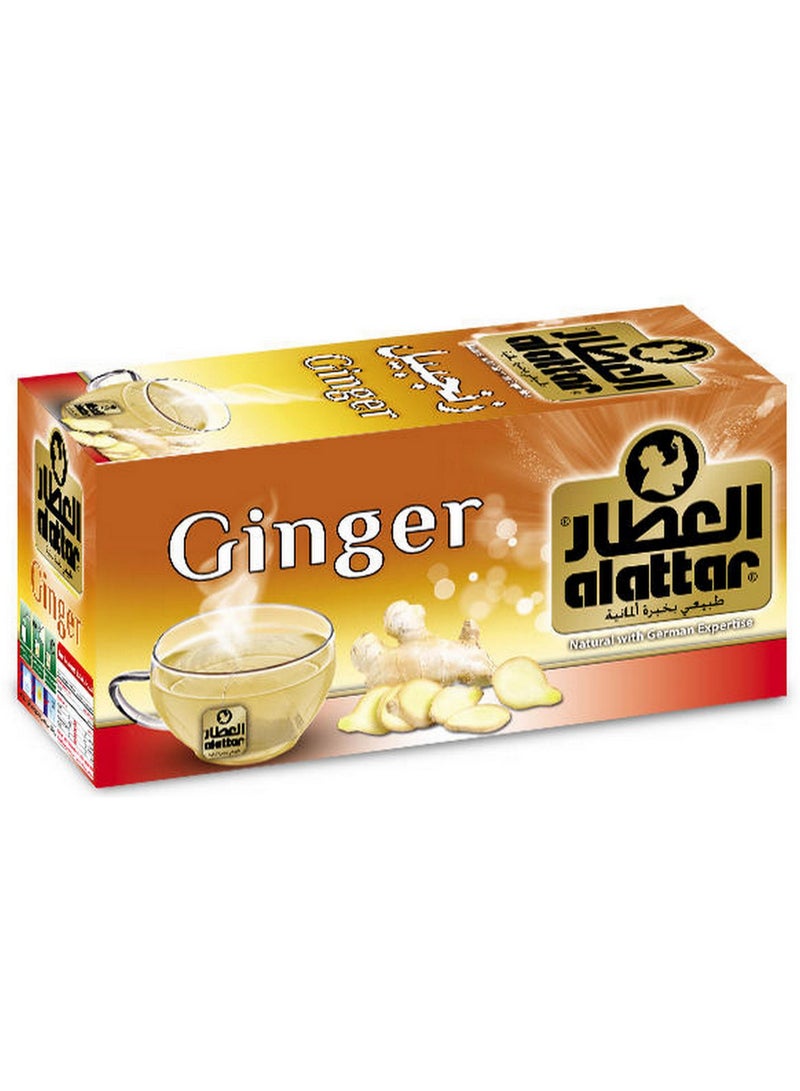 شاي زنجبيل طبيعي بخبرة ألمانية ٢٠ كيس شاي