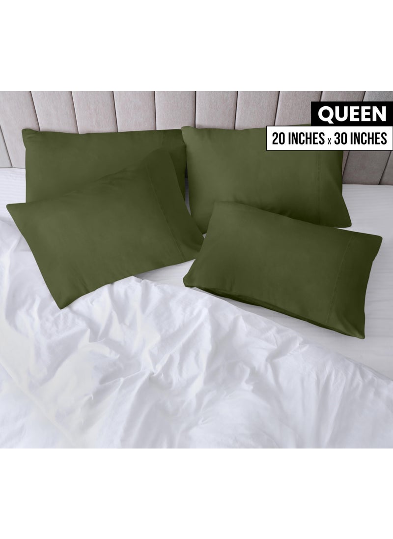 Utopia Bedding Utopia Bedding Queen Pillow Cases - 4 Pack - Envelope Closure - Soft Brushed Microfiber Fabric - Shrinkage and Fade Resistant Pillow Covers Queen Size 20 X 30 Inches (Queen  Olive)  - Image 2