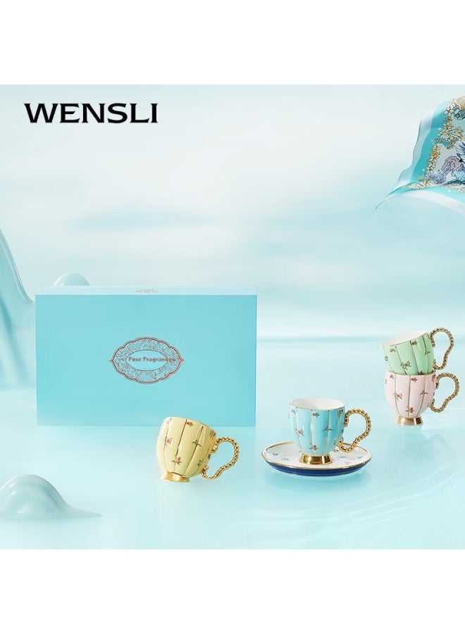 Wanshili Silk Scarf, Mulberry Silk Square Scarf For Women, Gift For Mom, Silk And Porcelain Gift Set - Asian Fragrance - Image 1