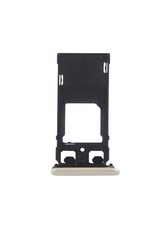 إيروريكس صينية بطاقة SIM + صينية بطاقة Micro SD / SIM + سدادة غبار منفذ فتحة البطاقة لهاتف Sony Xperia X (إصدار SIM المزدوج) (ذهبي ليموني) - Image 3