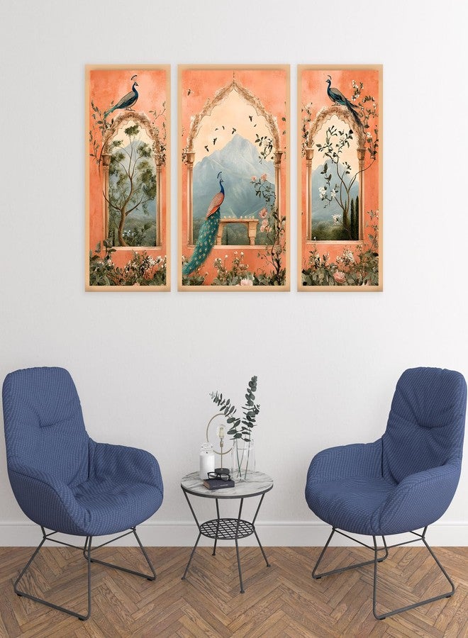Gamya Big Aesthetic Framed Wall Decor Paintings For Living Room, Bedroom/Nature Paintings Posters For Wall Decoration (14x20 Inches) Set of 3 - Image 2