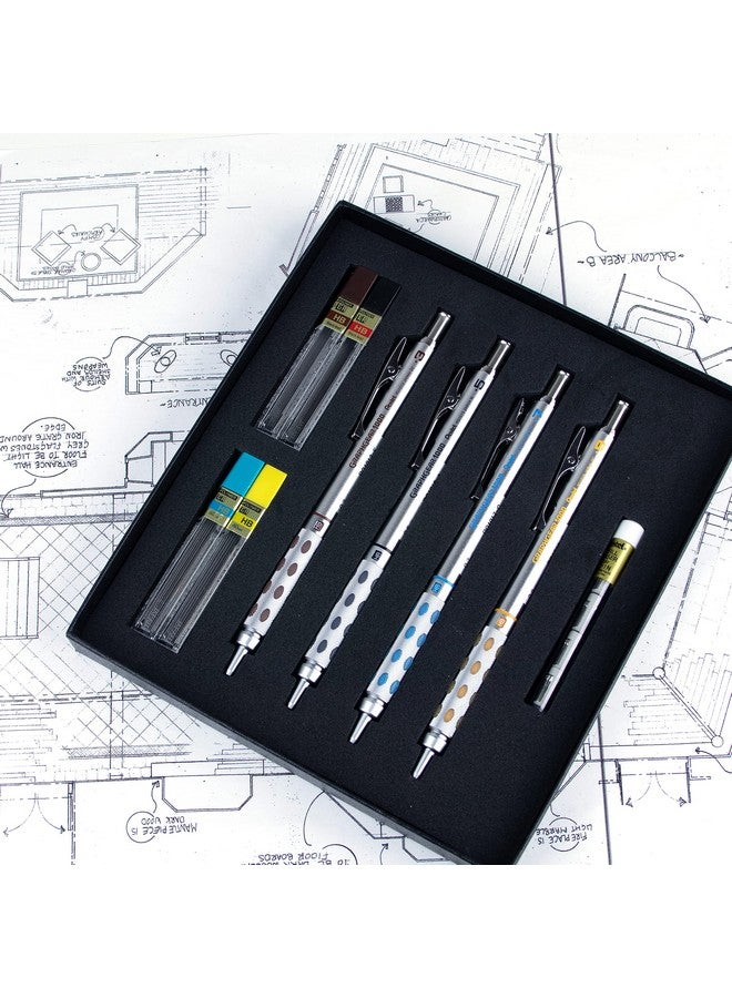 Pentel Arts Graphgear 1000 Mechanical Pencil Premium Gift Set With Refill Leads & Erasers (Pg1000Bxset)  - Image 2