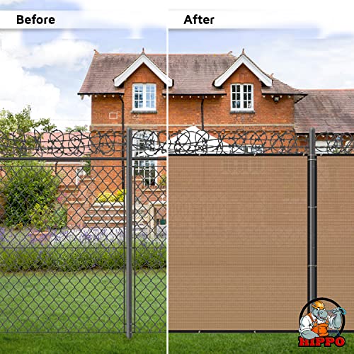 HIPPO - Privacy Screen Fence Heavy Duty Shade Net with Polyester Band, Brass Eyelets & Tie Cords (Sand, 1.5 mt X 4 mt) - Image 4