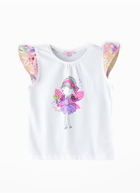 Sunshine Squad: Girls' Comfy Cotton Tees Playful & Summer Fun