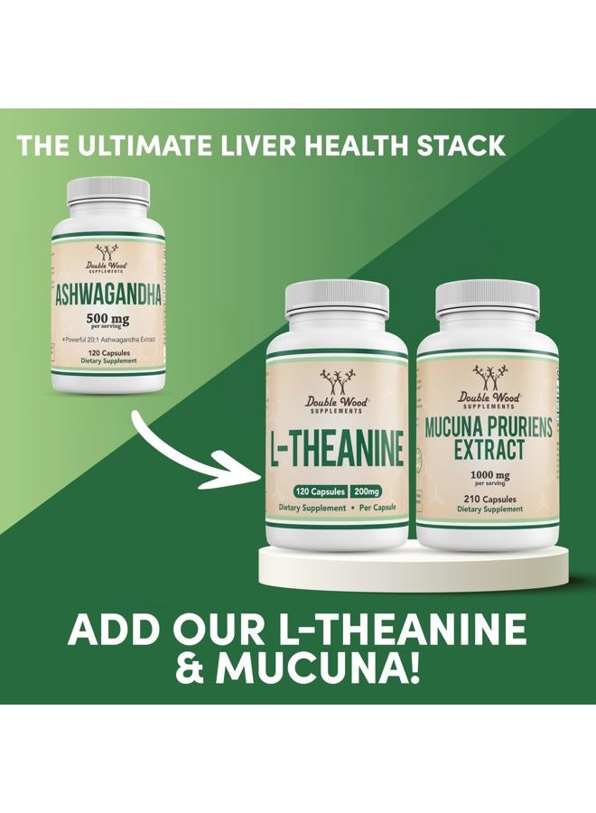 Double Wood Supplements Ashwagandha Capsules, 120 Count (500mg Extract 20:1 Potency) Adaptogen Stress Relief by Double Wood - Image 4