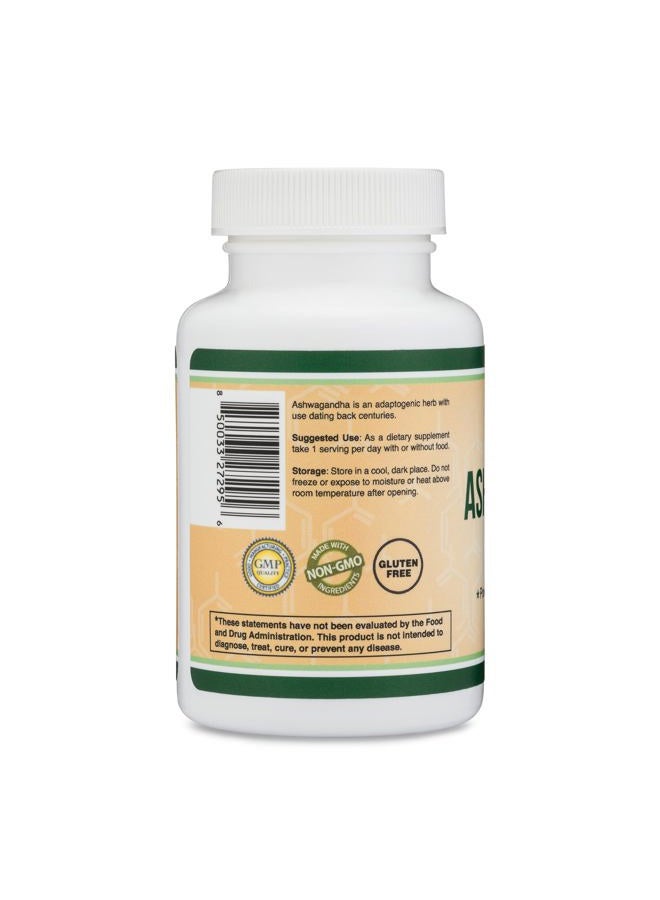 Double Wood Supplements Ashwagandha Capsules, 120 Count (500mg Extract 20:1 Potency) Adaptogen Stress Relief by Double Wood - Image 3