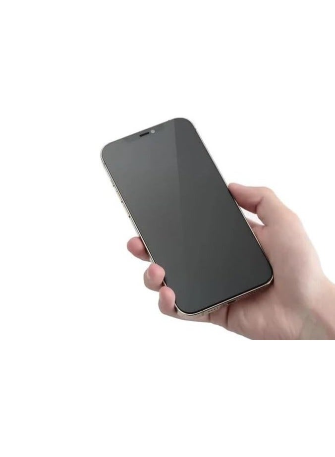 Muzz IPhone 16 Edge to Edge Matte Privacy Tempered Glass 9H Anti-Shatter  Anti-Scratch Anti-Glare Full Screen Coverage Face ID Compatible 2 Pack (iPhone 16) - Image 2