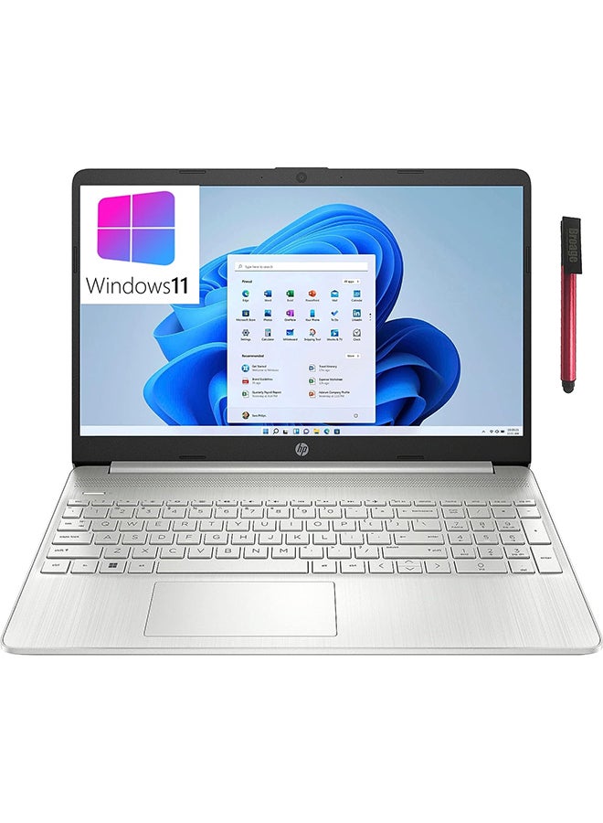 (Upgraded Version) 15 Laptop With 15.6-Inch Display, Core i3 1115G4 Processor/8GB RAM/256GB SSD/Integrated Graphics/Windows 10 Pro + 64GB Flash Drive English Silver
