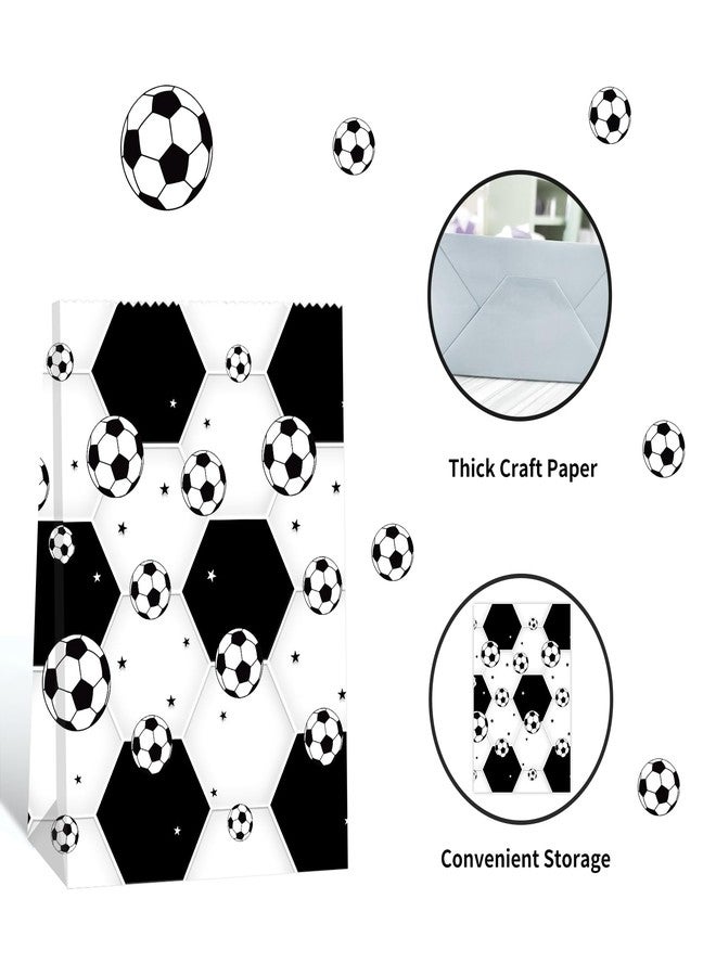 BQK 24Pcs Soccer Goodie Bags Soccer Snack Bags Soccer Party Favors Soccer Party Bags Soccer Treat Bags for Soccer Birthday Party Supplies Soccer Party Favors - Image 3