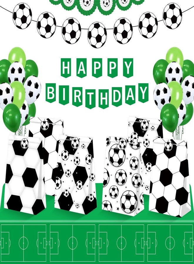 BQK 24Pcs Soccer Goodie Bags Soccer Snack Bags Soccer Party Favors Soccer Party Bags Soccer Treat Bags for Soccer Birthday Party Supplies Soccer Party Favors - Image 4