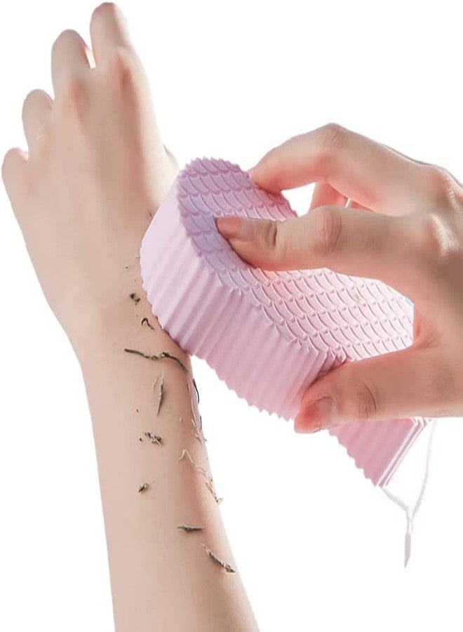 KASHPA CREATION إسفنجة استحمام للجسم فائقة النعومة من كاشبا كرييشن، قابلة لإعادة الاستخدام، مقشرة لإزالة الجلد الميت، إسفنجة استحمام مقشرة فائقة النعومة للنساء الحوامل والبالغين والأطفال (وردي) - Image 1
