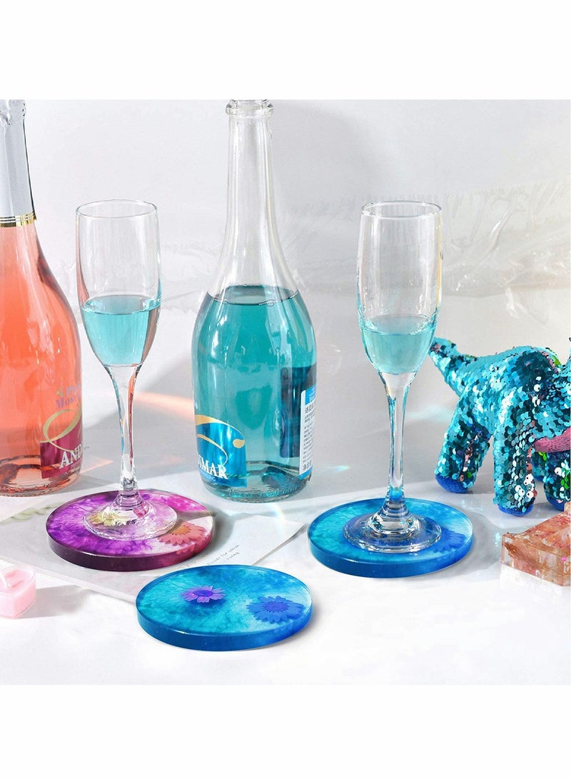 Coaster Resin Mould,4PCS Silicone Mould for Epoxy with Storage Box Mould, Upgraded Moulds Casting, DIY Resin, Cups Mats, Home Decoration - Image 3