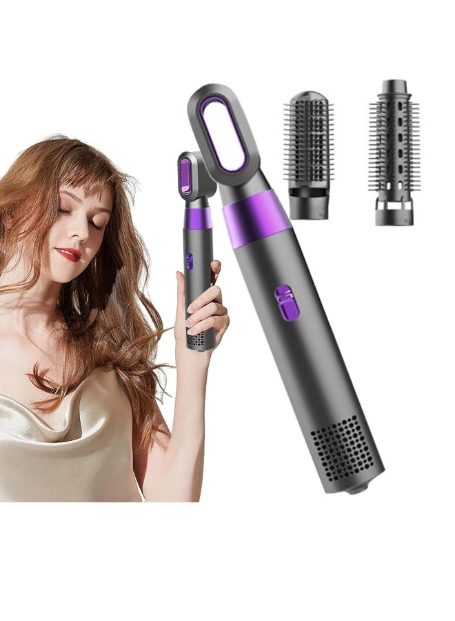 general Low Noise Hair Dryer, 5-In-1 Hair Styler Tool, High Speed Salon Dryer Tool, Portable Noiseless Design Salon Hair Tool, with Thermo Control Hot Air Blow Dryer Spinning Brush (with Two Curling Irons) - Image 2