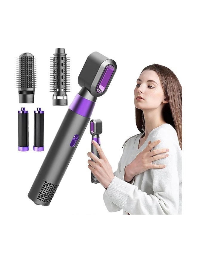 general Low Noise Hair Dryer, 5-In-1 Hair Styler Tool, High Speed Salon Dryer Tool, Portable Noiseless Design Salon Hair Tool, with Thermo Control Hot Air Blow Dryer Spinning Brush (with Two Curling Irons) - Image 1