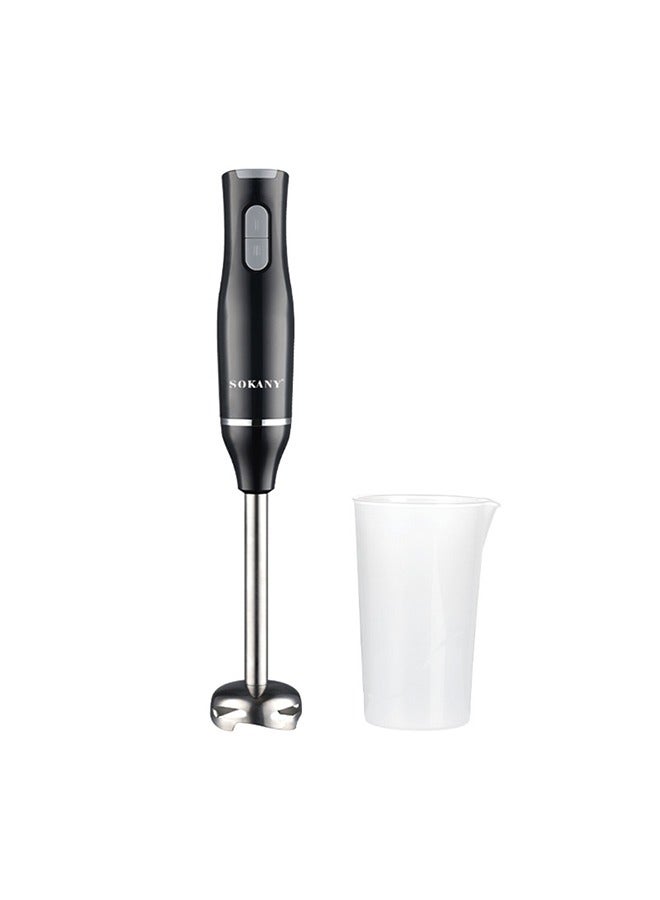 sokany Hand Blender Metal Wand 400W Stick Blender with 600ml Graduated Beaker WK-1708 Black/Silver - Image 1