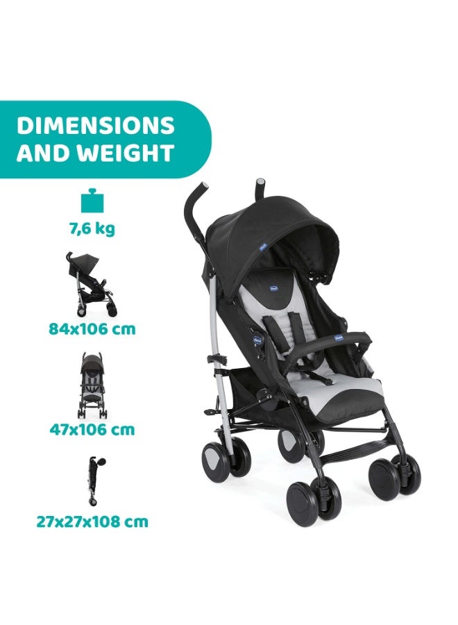 Chicco Echo Stroller with Bumper Bar, Pram for 0 to 5 years New Born / Baby / Toddler / Kid (Boy,Girl), (Upto 22 Kgs, Stone Grey) - Image 4
