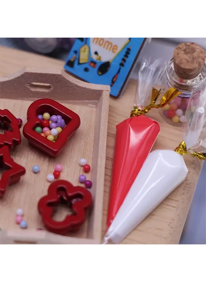 Miniature Green Mold Toy House Baking Set for Dollhouse Decor DIY Collectible Gift - Image 4