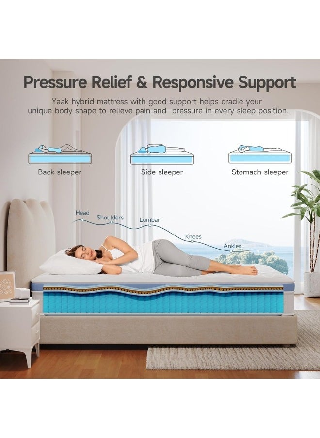SMART HOME - Multi-layer bed mattress with high density sponge texture, 12-layer medical mattress made of memory foam, 200 cm long, 120 cm wide and 30 cm high - Image 1