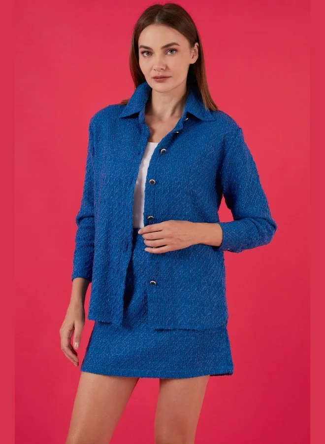 Lela Lela Cotton Oversize Tweed Shirt Women's SHIRT 42190503