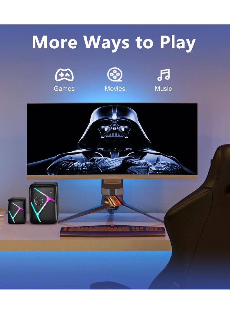 XTRIKE ME SK610 2.1 Stereo Wired Gaming Speakers with Subwoofer, RGB Lights Stereo Bass 11W - Image 3