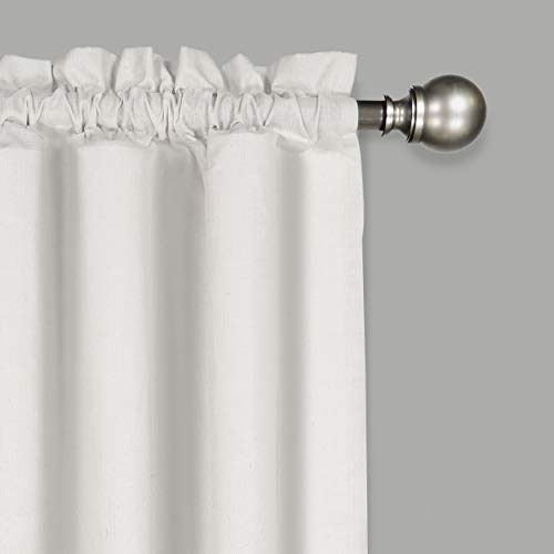 Vue Kingsbury Small Panel Tiers Privacy Window Treatment Pair Bathroom, Living Room, 52" x 45", White - Image 2