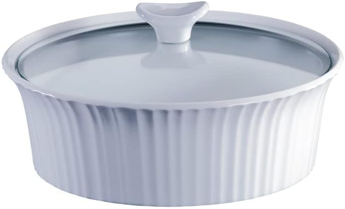 Corningware 2.3 Liter French White Round Casserole With Lid - Image 4