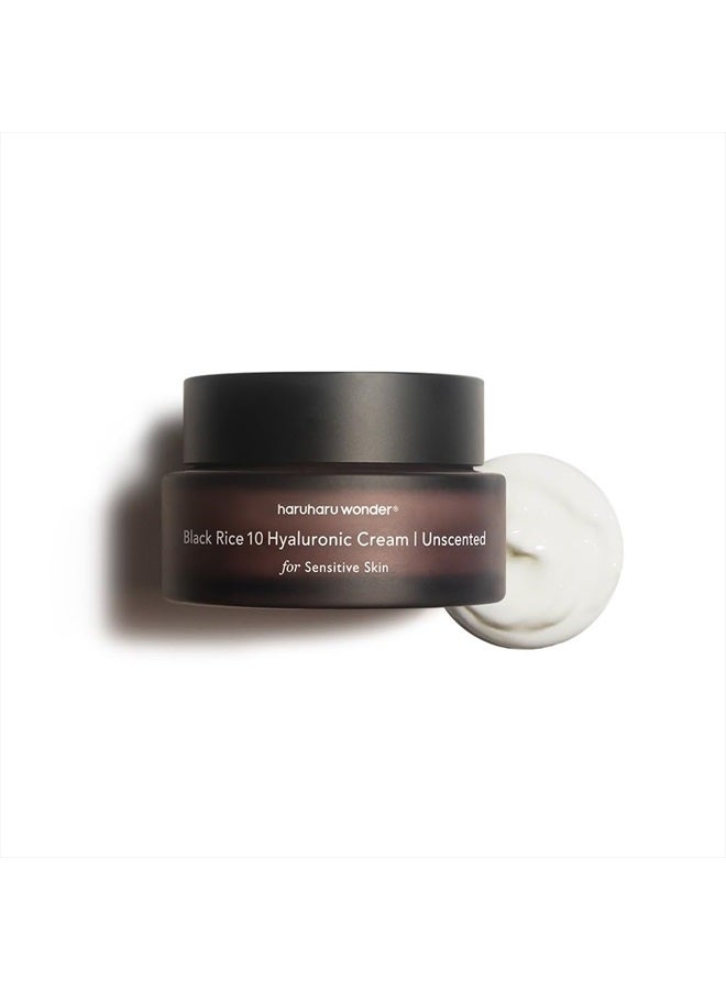 HARUHARU Wonder Black Rice 10 Hyaluronic Cream Unscented, 1.6 fl oz - Image 1