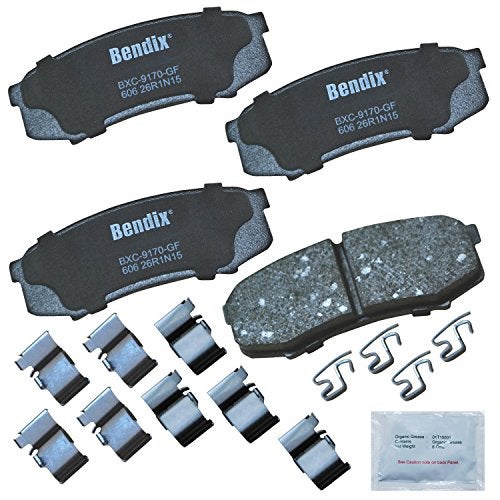 Bendix Priority1 CFC606 Ceramic Rear Brake Pads for Select Models Lexus GX460, GX470, LX450, Mitsubishi Montero, Montero Sport, Toyota 4Runner, FJ Cruiser, Land Sequoia - Image 2