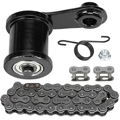GREHUA Mini Bike Chain Tensioner & 420 Chain 42 Links Compatible with Coleman CT200U CT200U-EX BT200X Hensim Baja Heat Warrior MB165 TrailMaster MB200 Minibike Predator 212cc 196cc 6.5Hp Engine Parts - Image 1