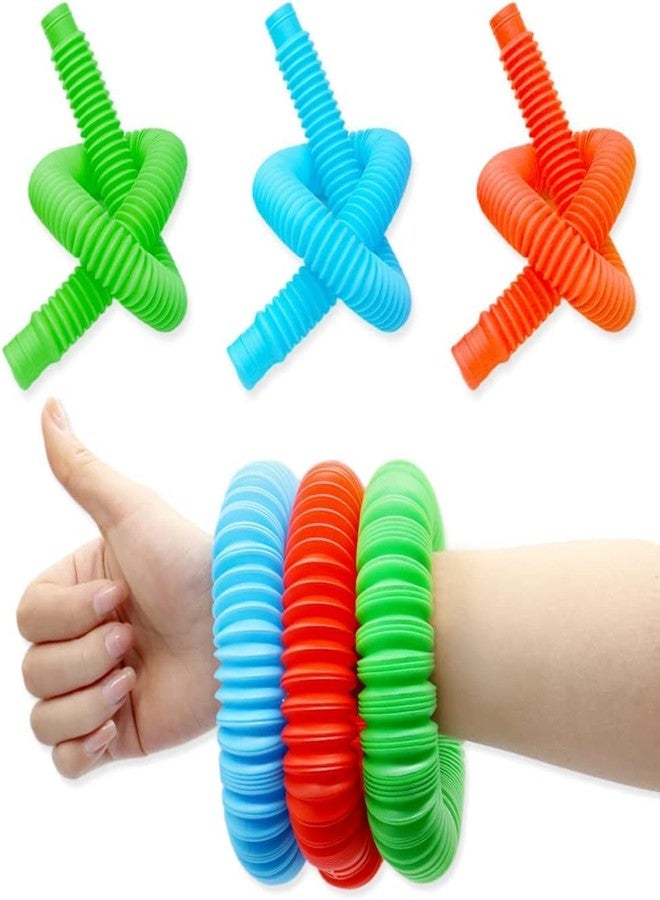 Fezeedi Kids Plastic New Game Tube Sensory Fidget Toy Multi-Color Stretchable Pipes Finger Toys Stress Reducer Anxiety Relief Pop Toy for Kids & Adults (Multi) - Image 4