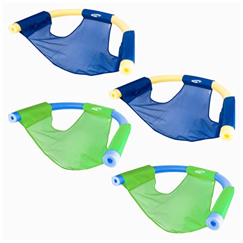 SwimWays Mesh Floating Pool Chair Noodle Slings 4 Pack Swimming Pool Accessories Water Toys Pool Noodle Not Included - Image 1