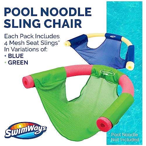 SwimWays Mesh Floating Pool Chair Noodle Slings 4 Pack Swimming Pool Accessories Water Toys Pool Noodle Not Included - Image 5
