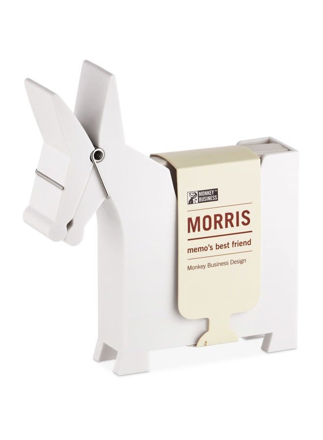 Monkey Business Morris The Donkey: Desktop Memo Holder |Cute Desk Accessories & Office Supplies | Funny Desk Decor & Office Accessories |Desk Supplies: Holders & Dispensers | Sticky Note Holder, White - Image 1