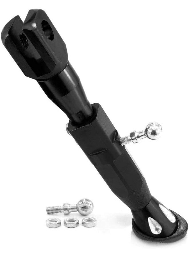 klarako CNC Motorcycle Kickstand Foot Side Stand Bracket Crossbar Supporter Adjustable Height 2125CM Tripod Single Side brace Electric Universal Motorcycle Dirt Bike (Black) - Image 2