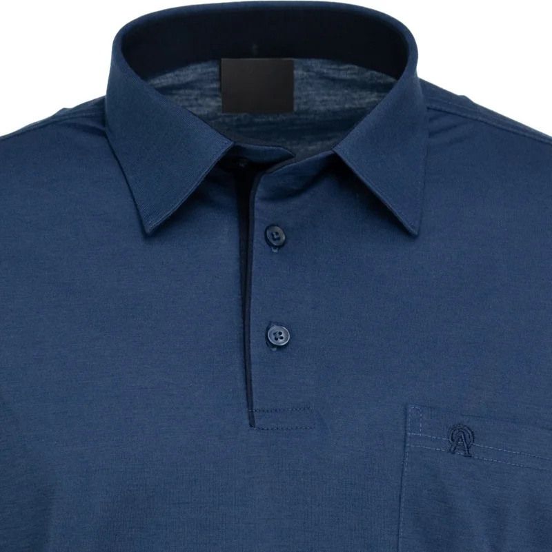 Oppland Men's Pocket Short Sleeve Solid Color Normal Cut Cotton Fabric Shirt Collar T-Shirt